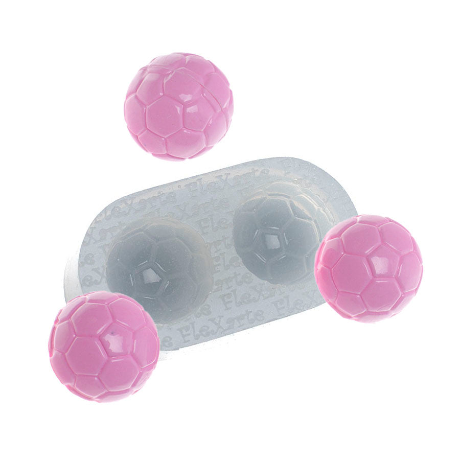 small soccer balls 3d ø  0.91" silicone mold