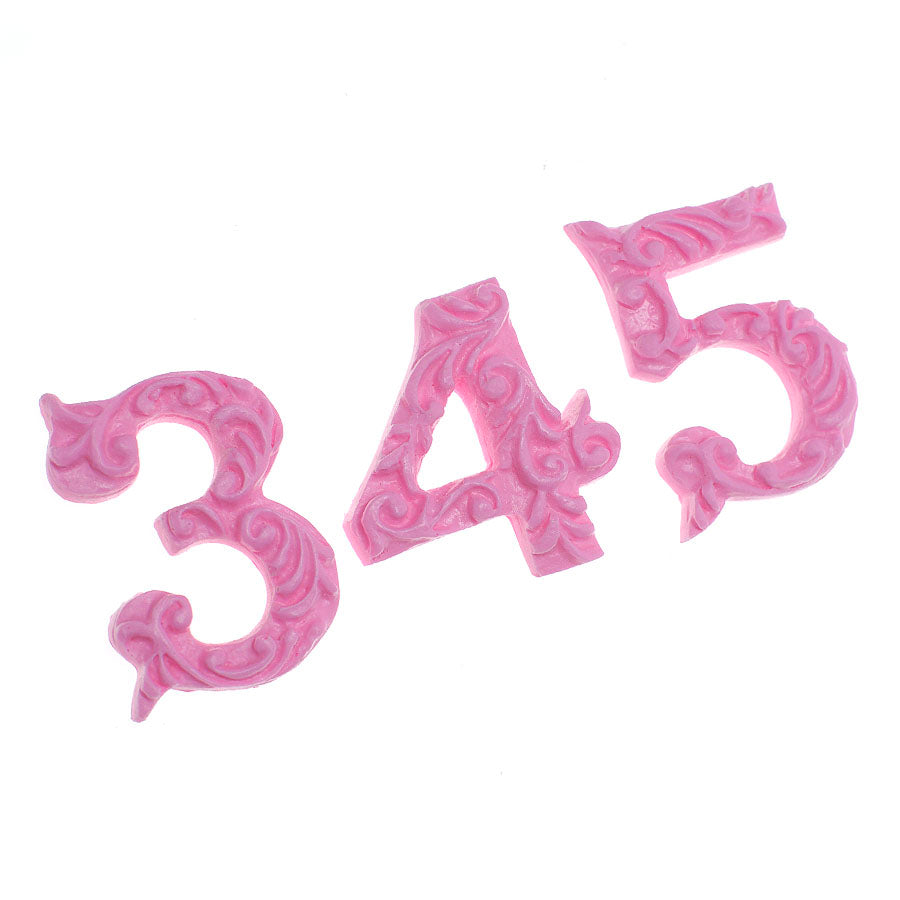 numbers 3 4 5 (l) silicone mold