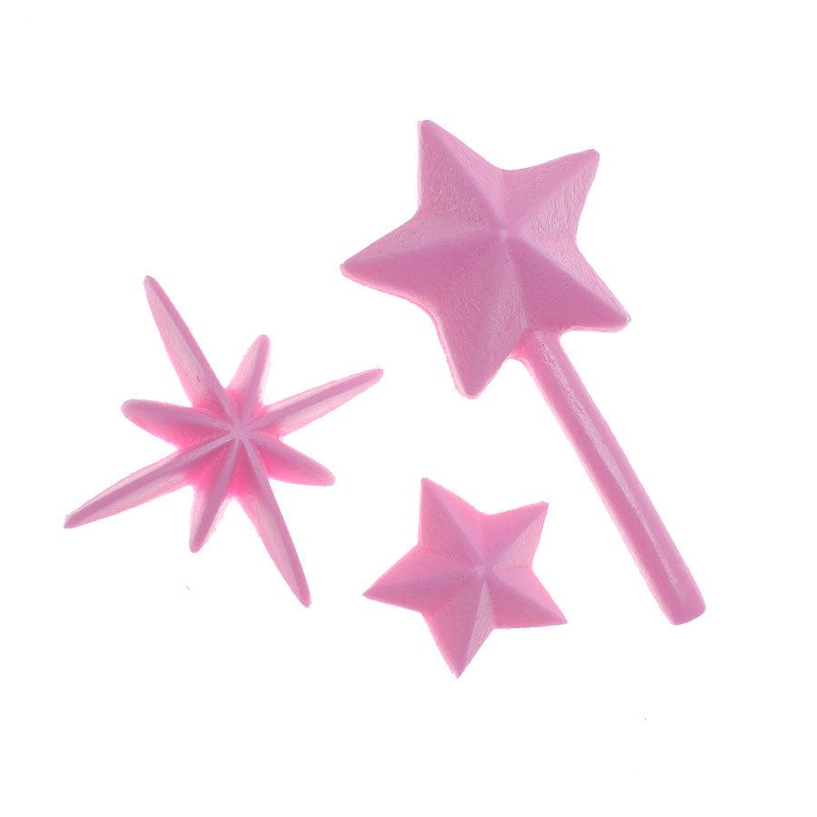 magic wand and stars xmas silicone mold