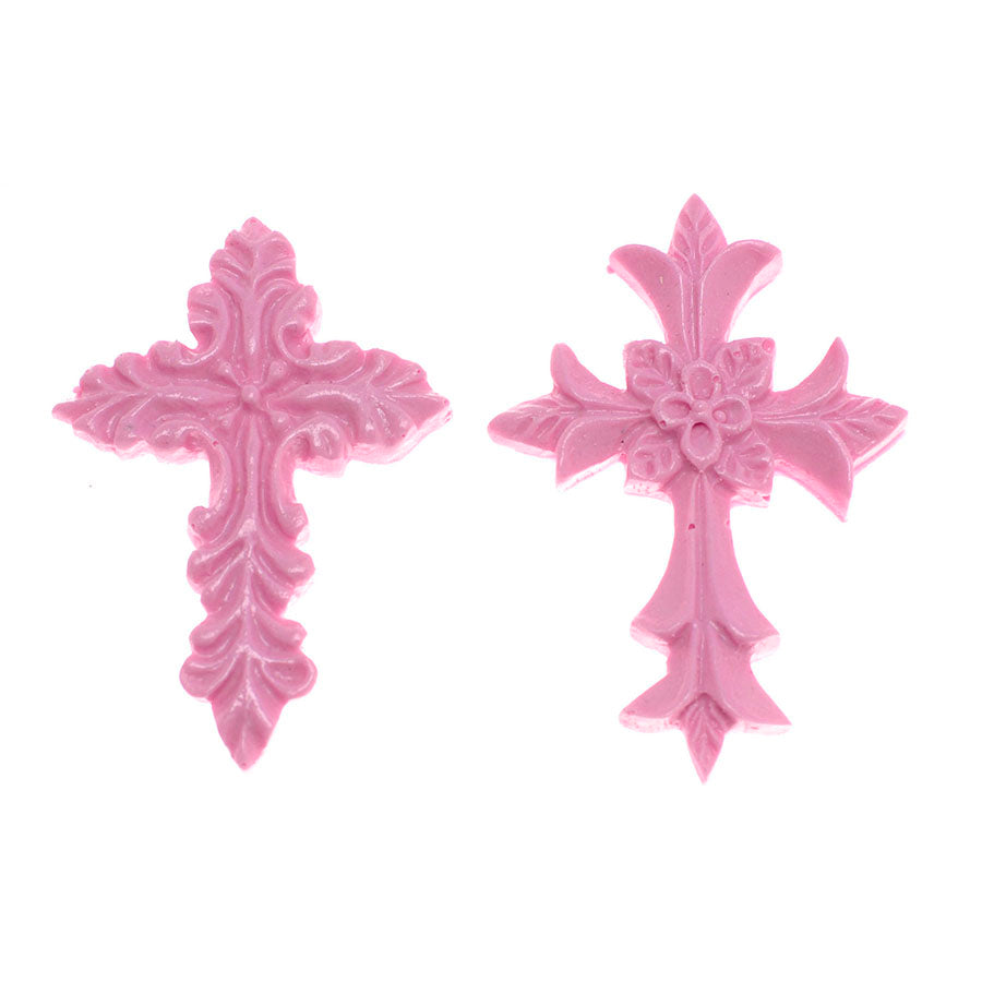 pair of crosses silicone mold small cross mold