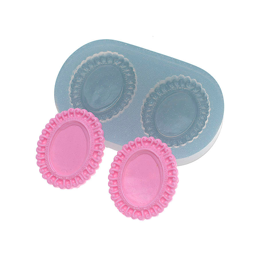 oval frame (s) 2-cavity silicone mold