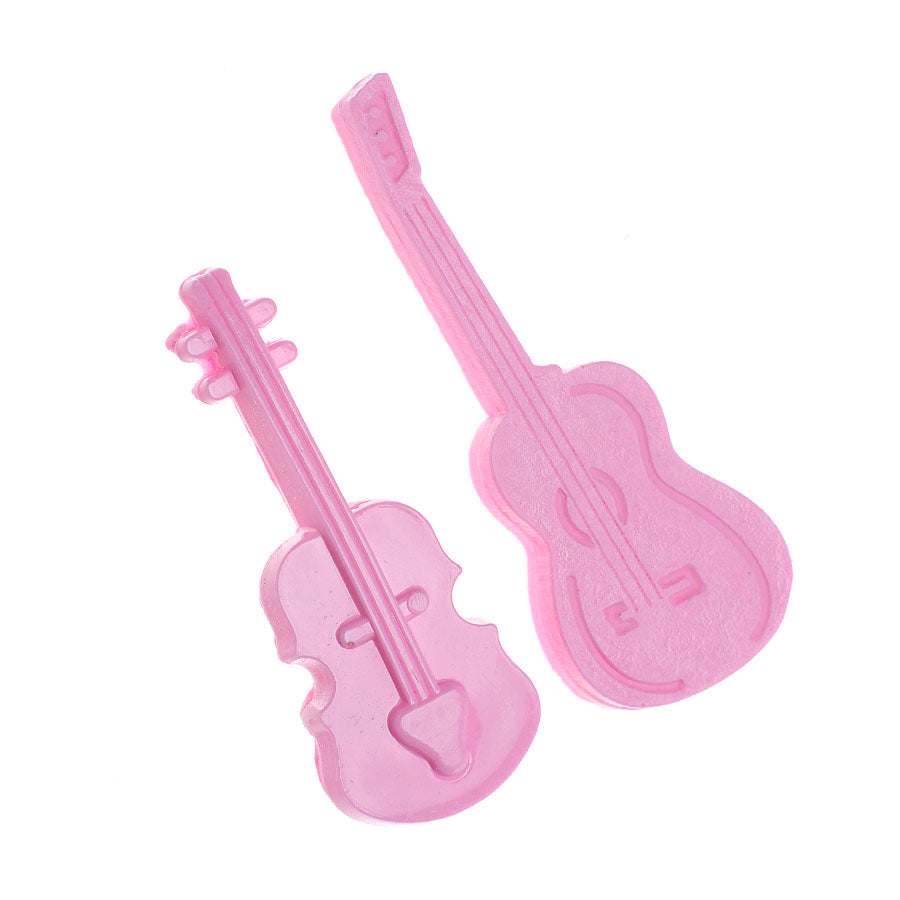 two guitars - musical silicone mold