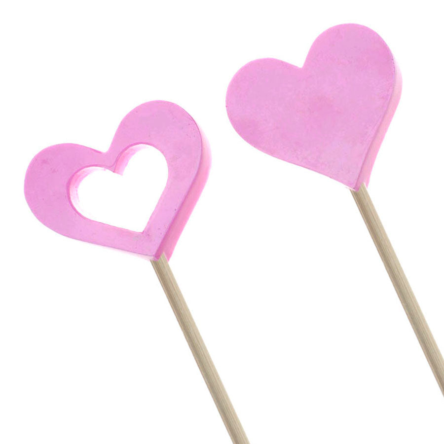 lollipops 2 hearts 1.38" - small - silicone mold
