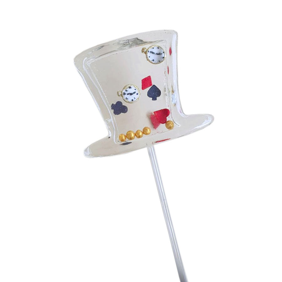 rattle lollipop shaker  - top hat shape silicone mold - shaker lollies