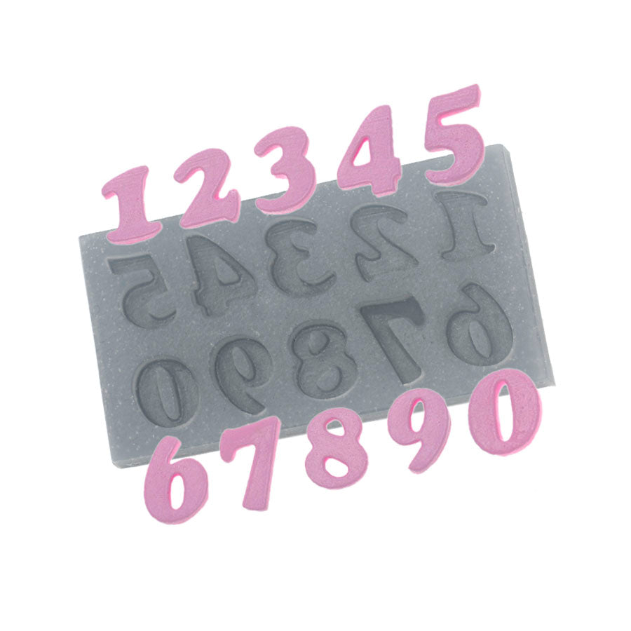 numbers cooper black silicone mold