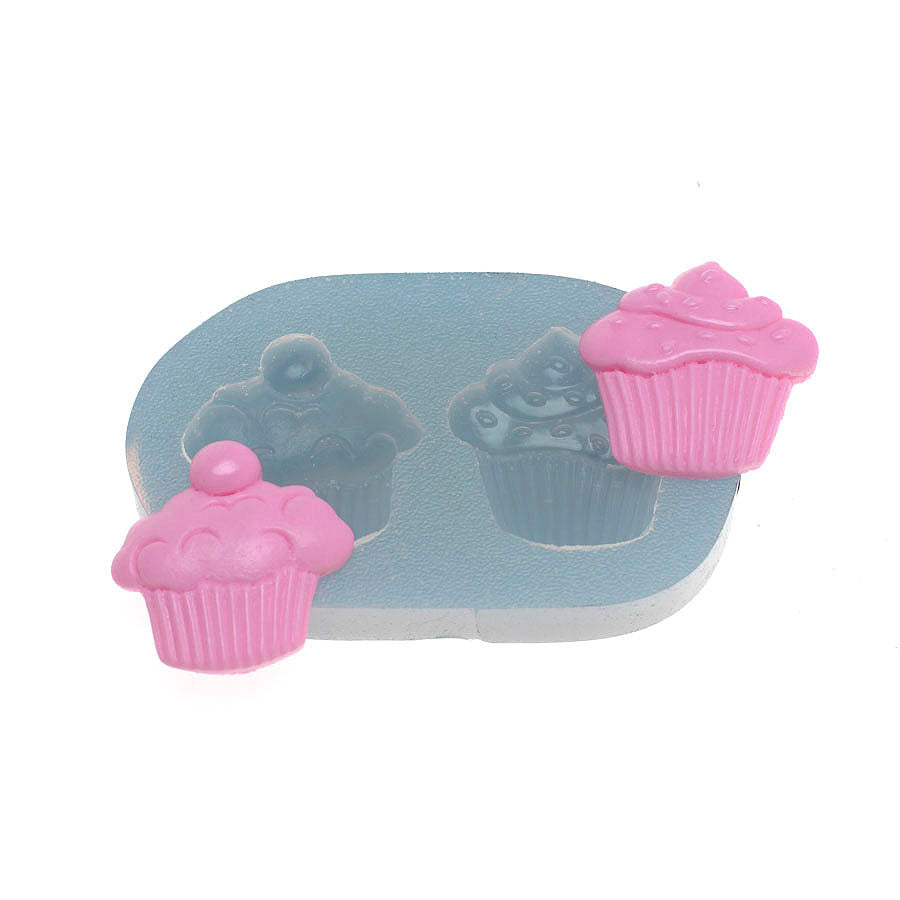 2-cavity cupcake shaped silicone mold