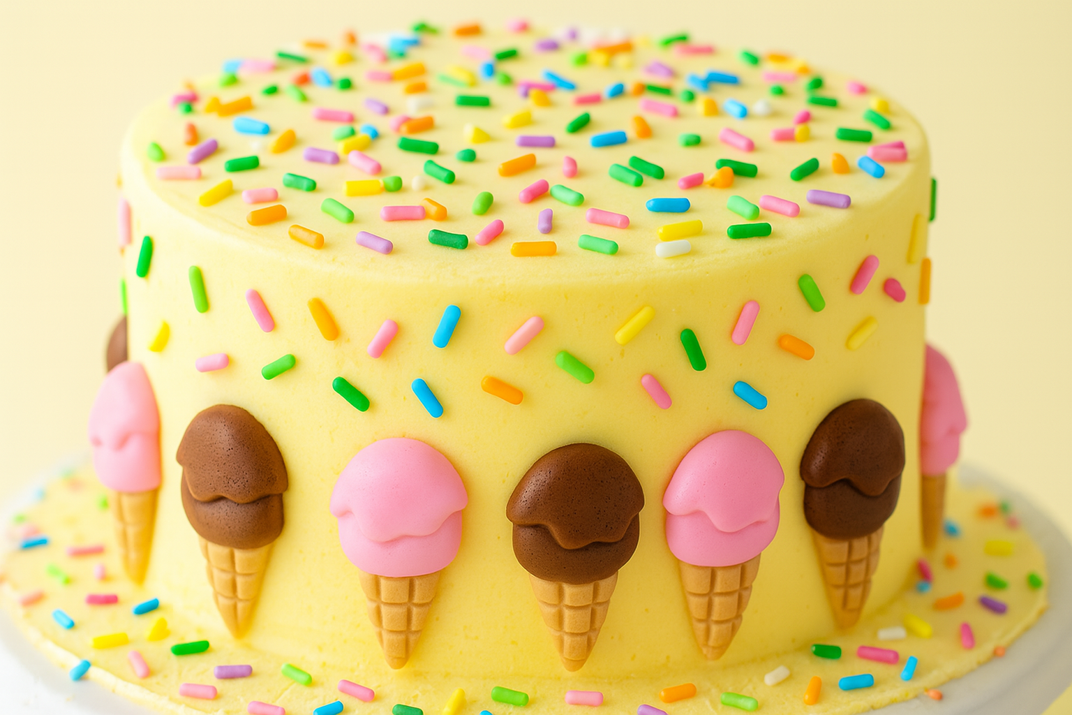 Birthday Cake Cake Ice Cream Mould Ice Cream Cone Silicone Mold -2