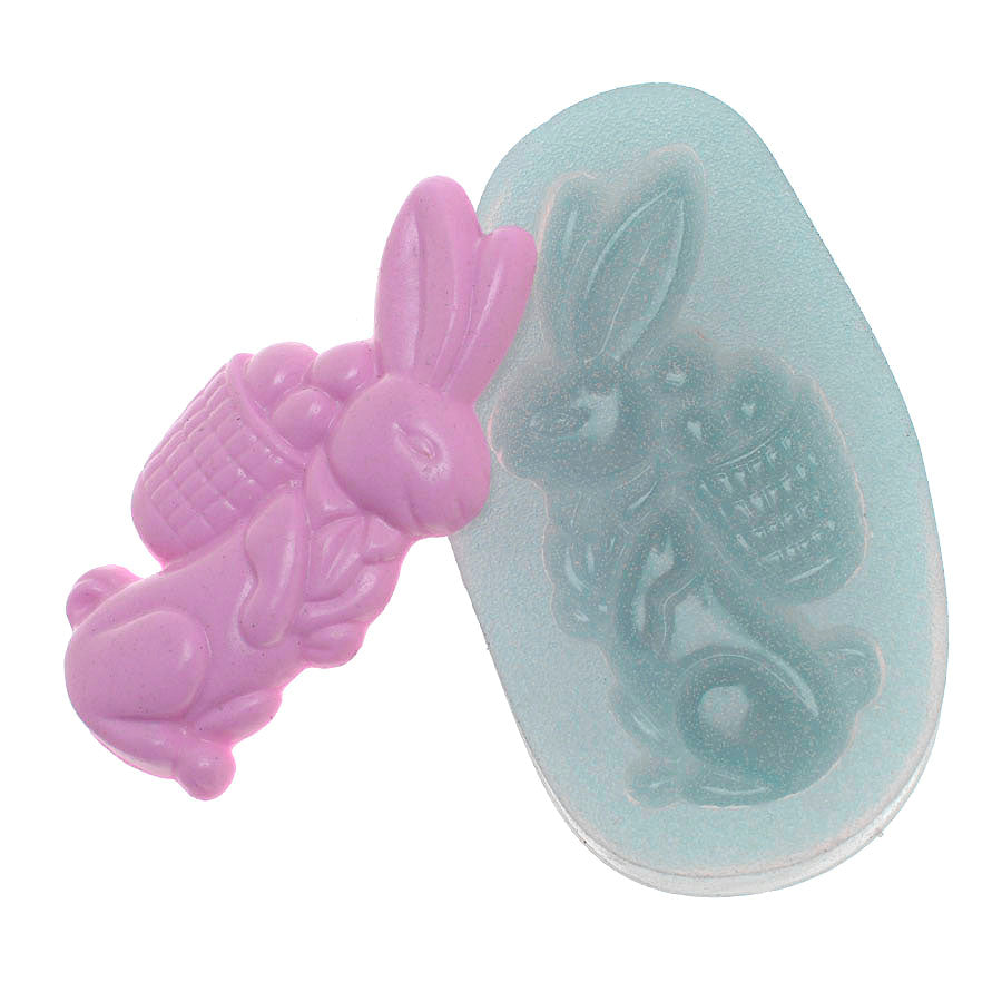 easter crouching bunny (l) silicone mold