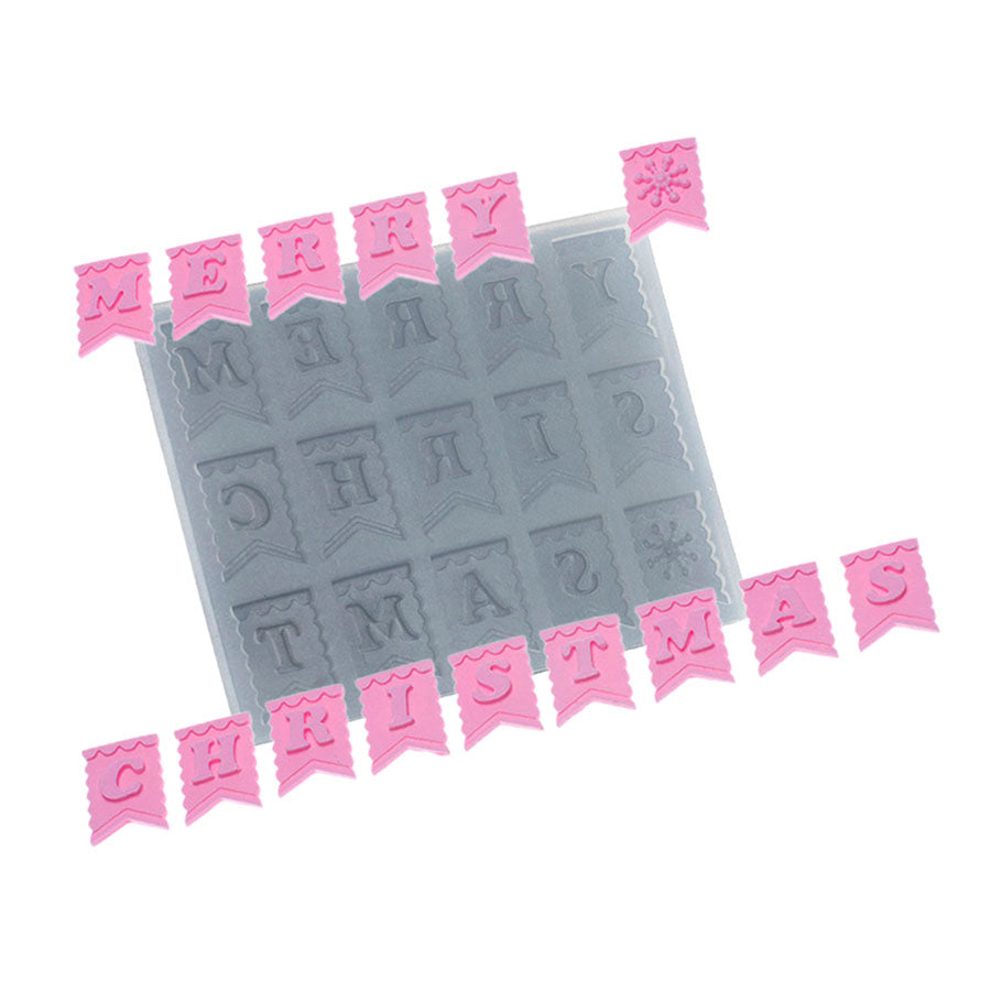 merry christmas letters silicone mold - fondant mold cake decoration chocolate baking mold