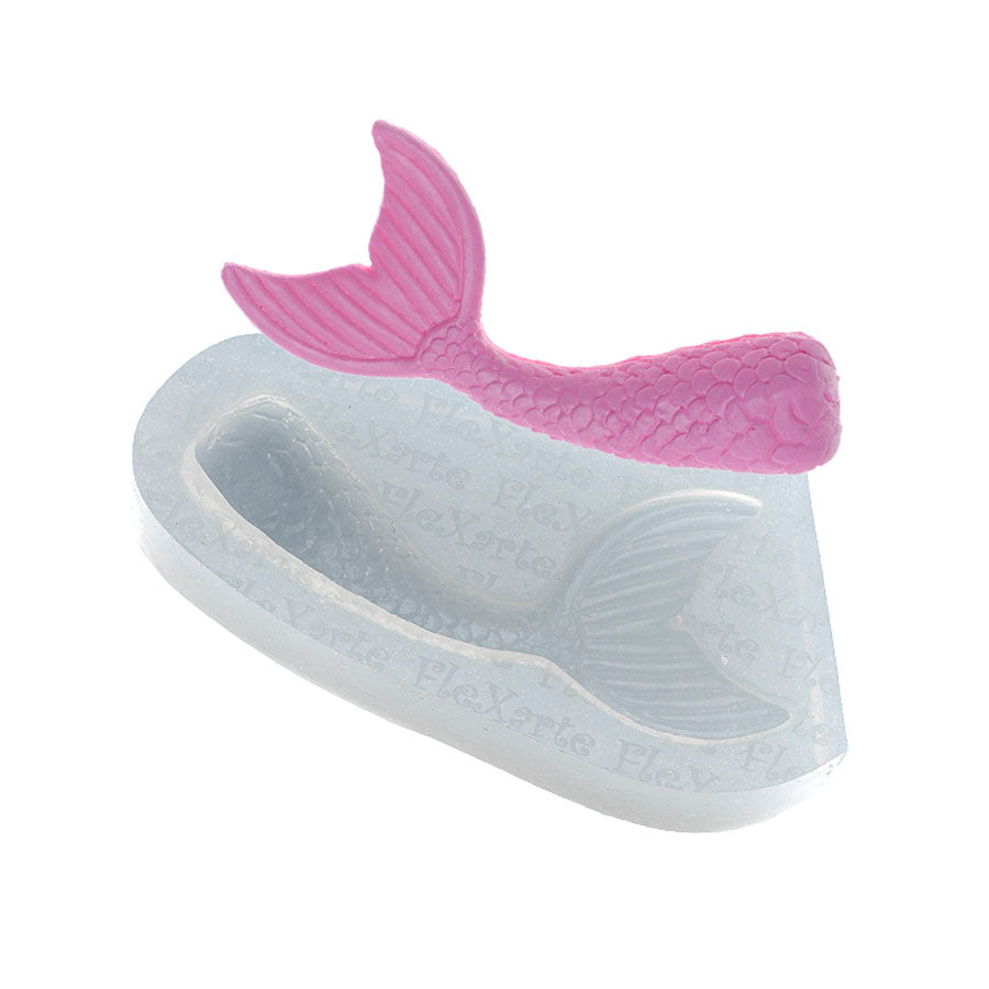 baby mermaid tail silicone mold - fondant mold cake decoration chocolate baking mold - sea life deep sea under the sea themes