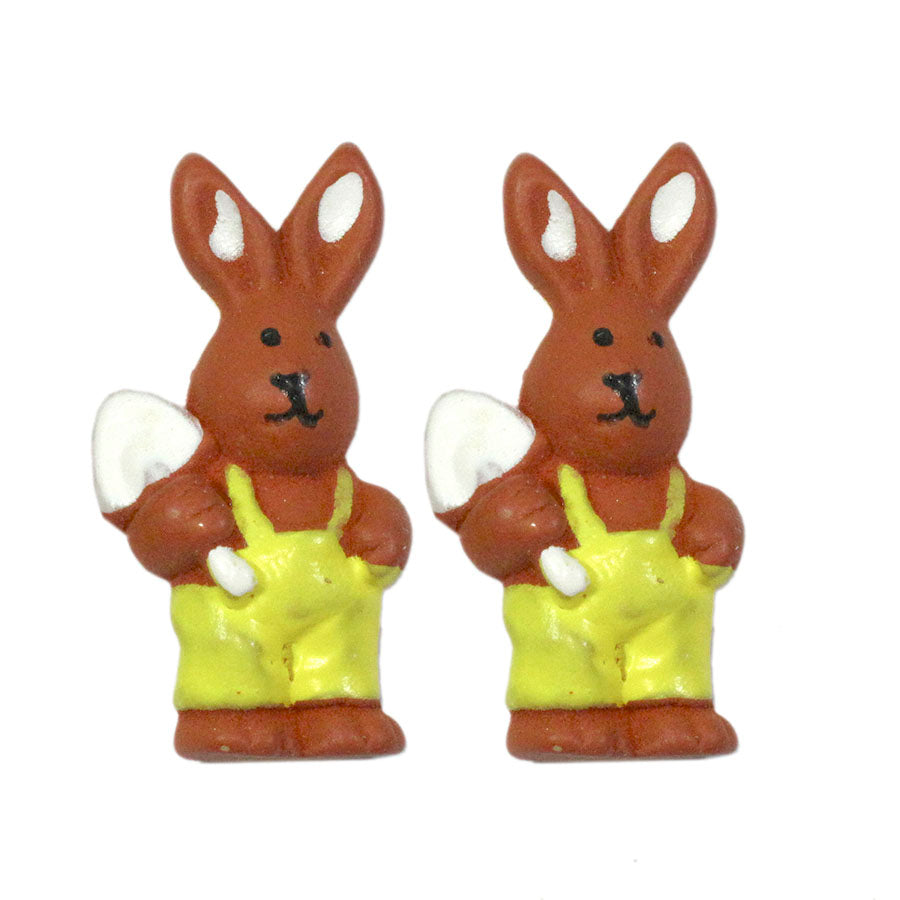 double easter bunny gardener silicone mold - fondant mold cake cupcake decoration chocolate baking moud