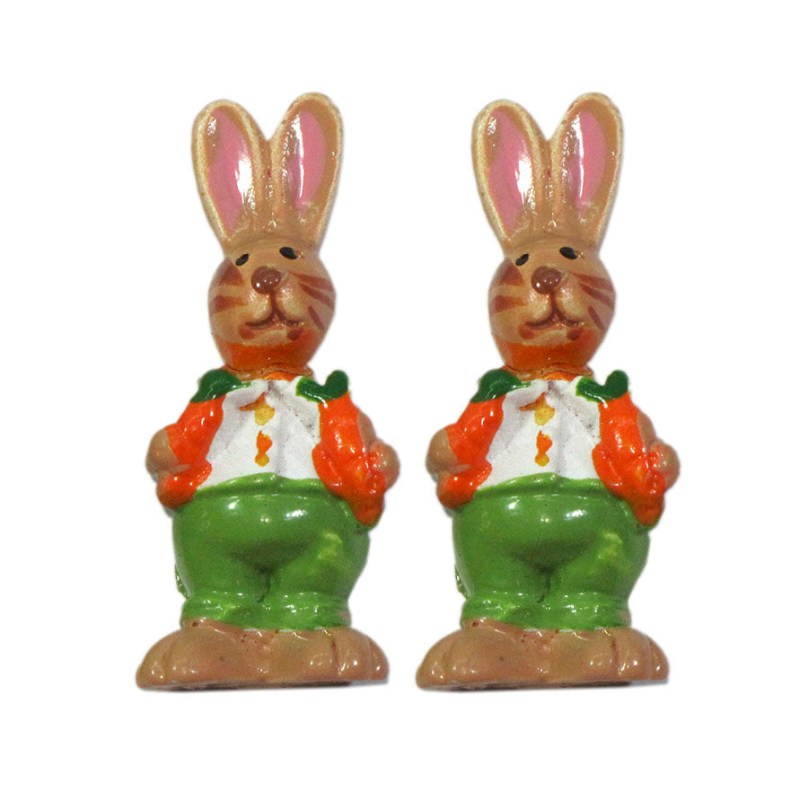 double easter bunny with 2 carrots silicone mold