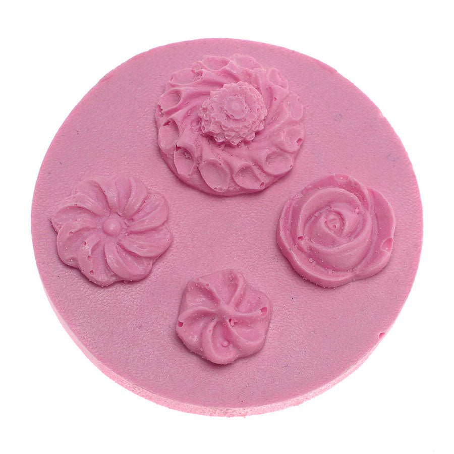 vintage buttons set silicone mold