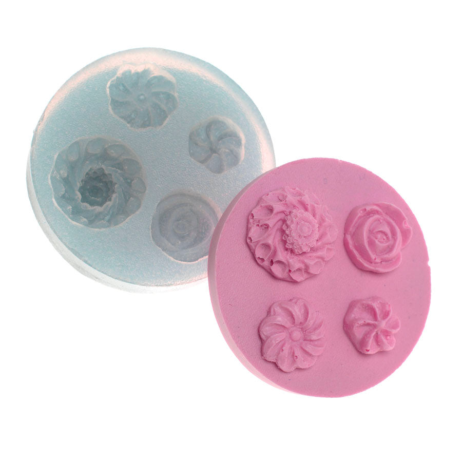 vintage buttons set silicone mold
