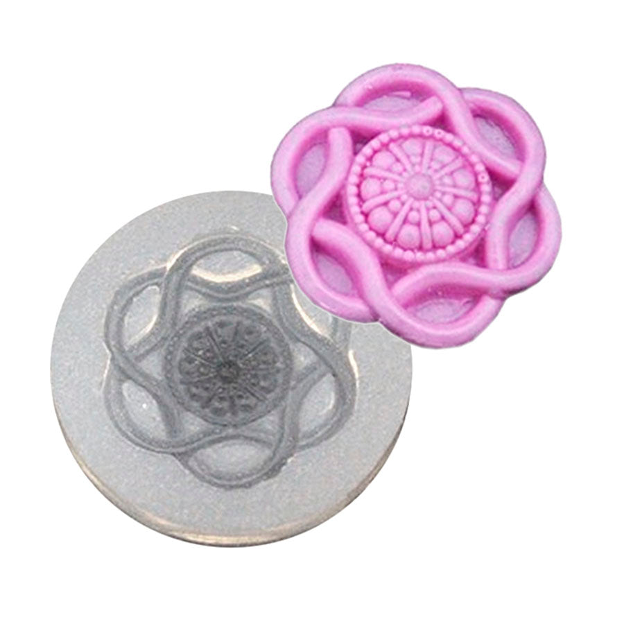 mandala button silicone mold