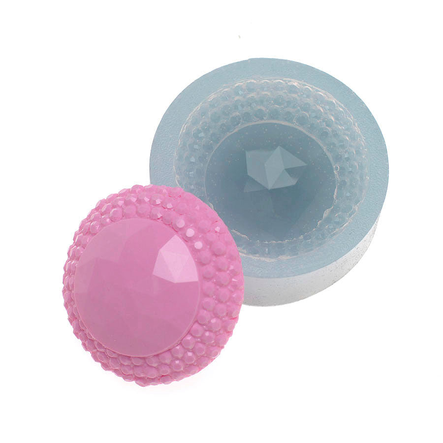 medium round gem jewel silicone mold