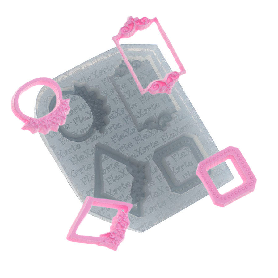 baroque mirror frame candy silicone mold