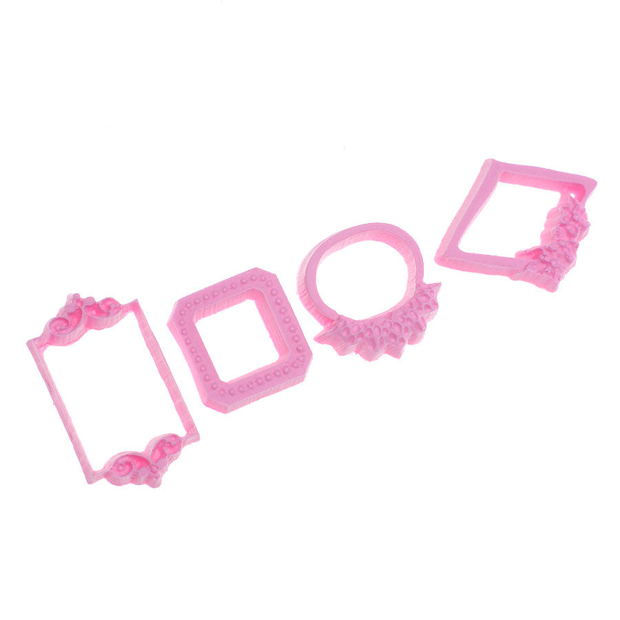 baroque mirror frame candy silicone mold