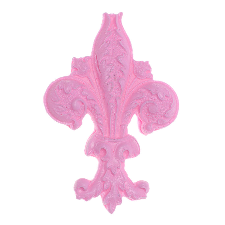 medium ornamental fleur de lis silicone mold