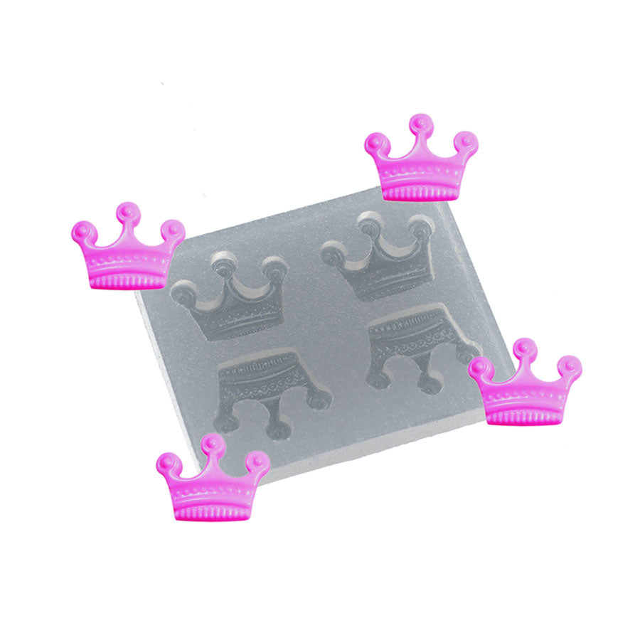 mini crowns fondant silicone mold