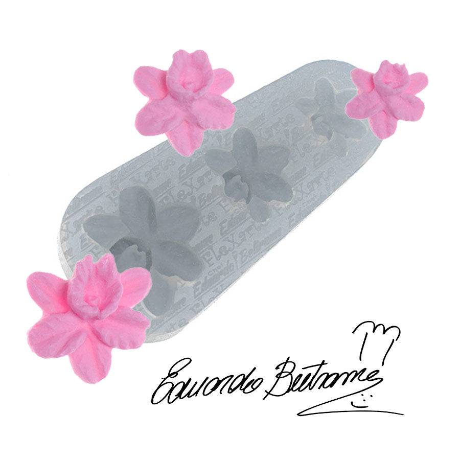 trio of mini orchids silicone mold spring mold