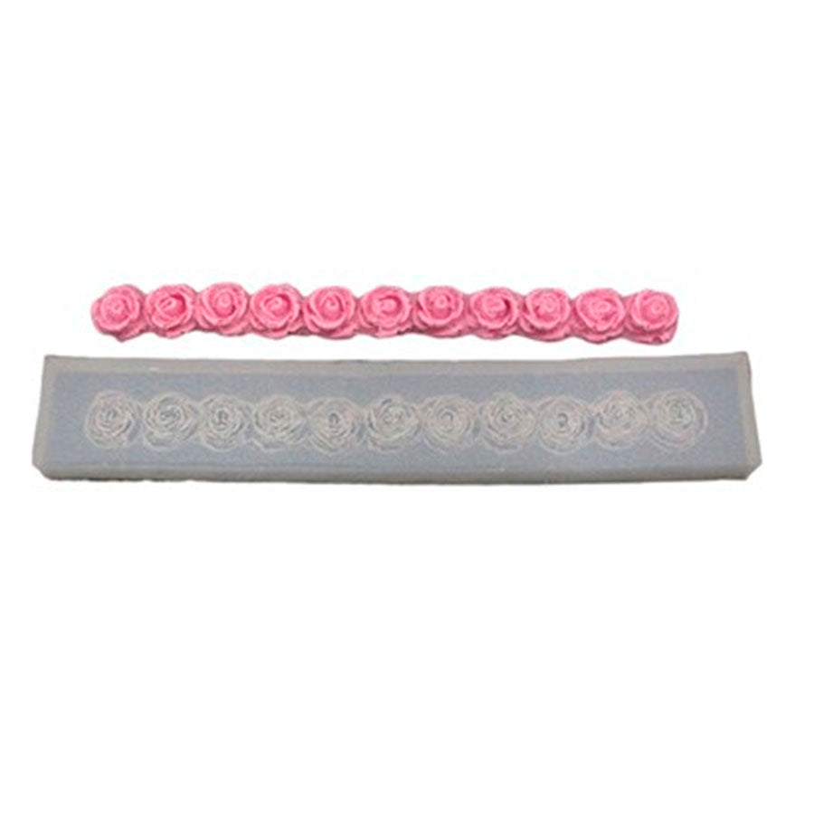 rose cake border silicone mold - fondant border moud