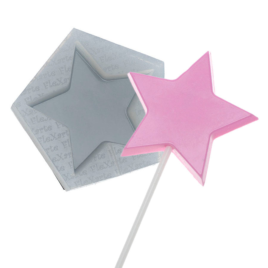 star lollipop silicone mold