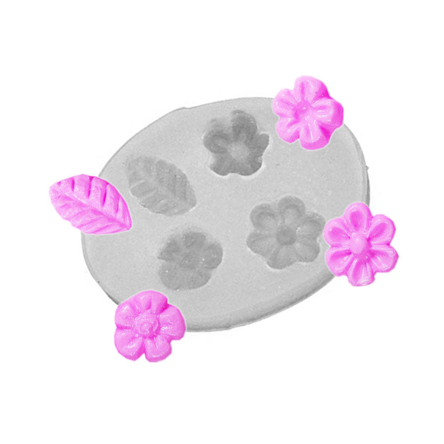 FLEXARTE Small Flowers Set (S) Silicone Mold, Clear