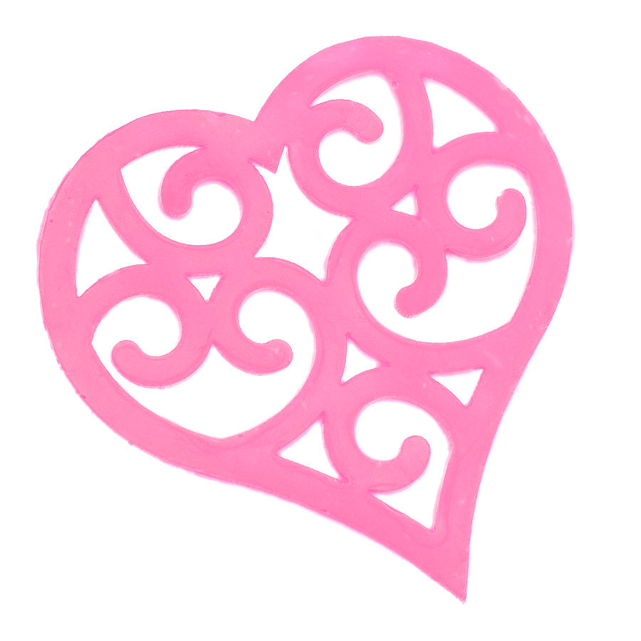 wide heart lace silicone mold