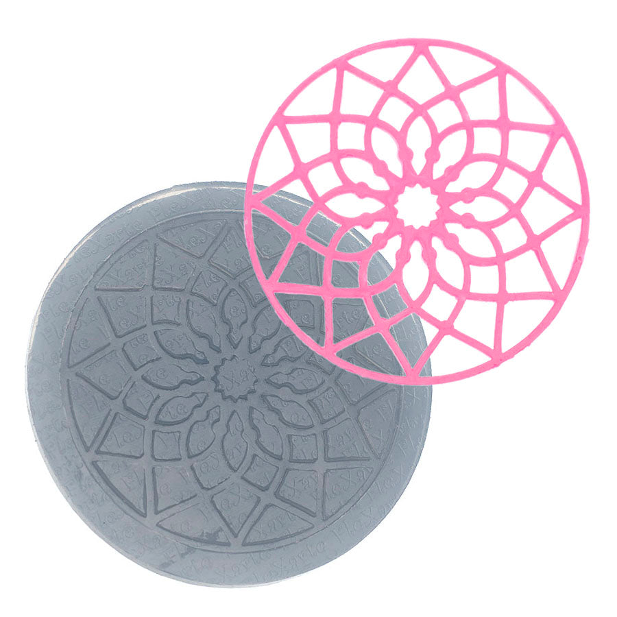 round lace mandala silicone mold