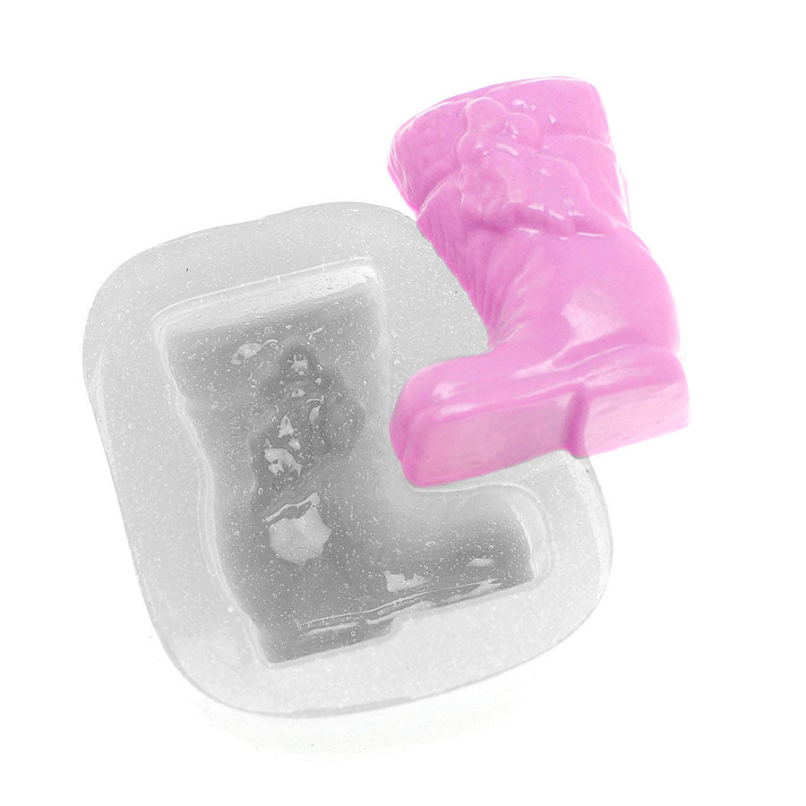 christmas santa boots silicone mold