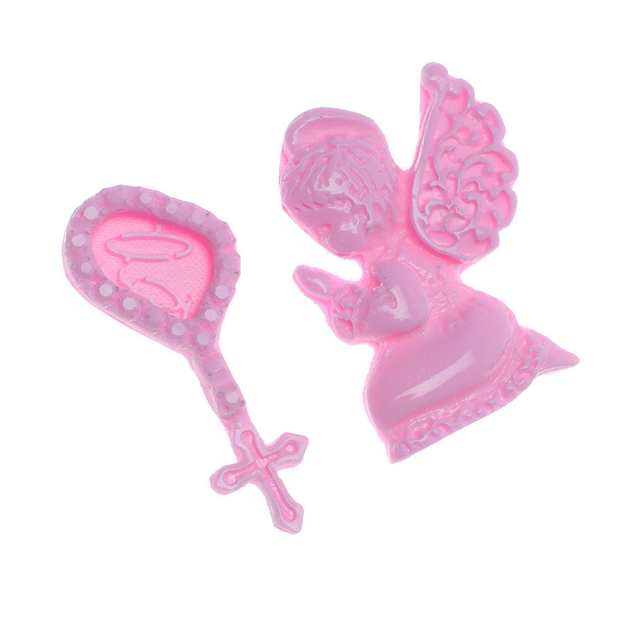 mini rosary + little angel praying silicone mold