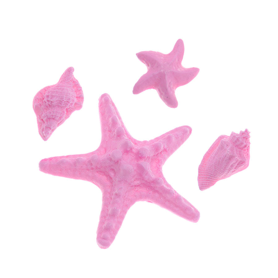 starfish & seashell (l) silicone mold