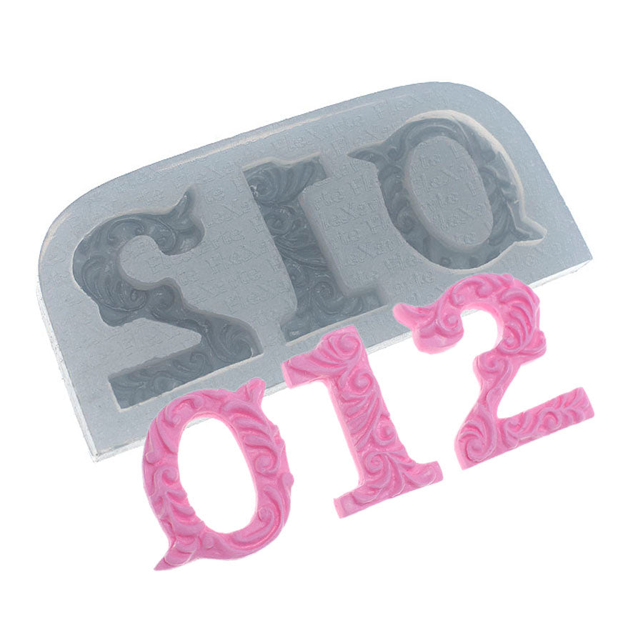 numbers 0 1 2 (l) silicone mold