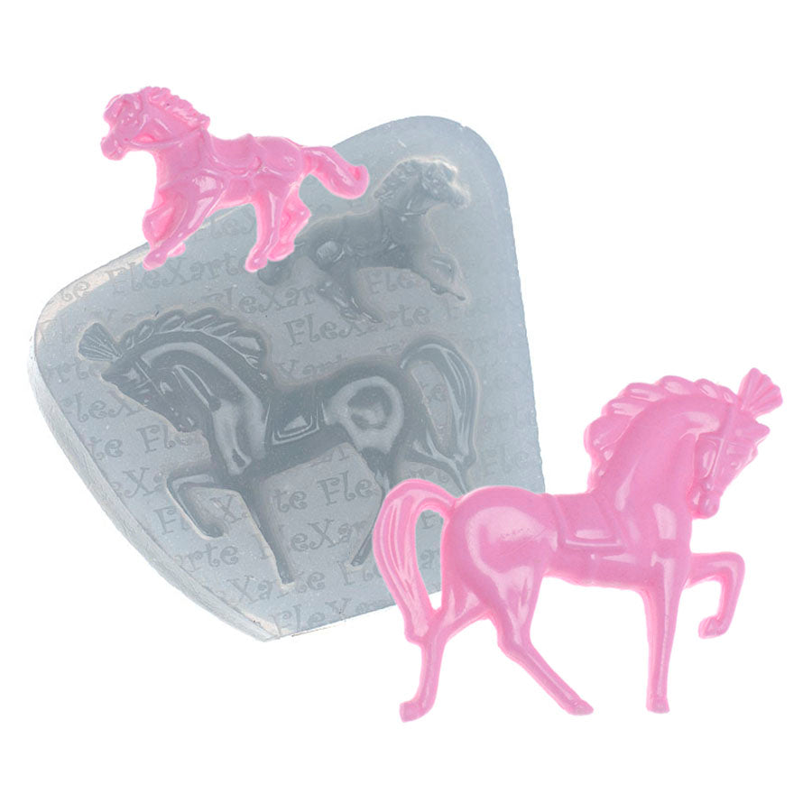 horses medium and small silicone mold