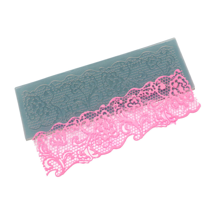 floral impression mat cake lace silicone mold