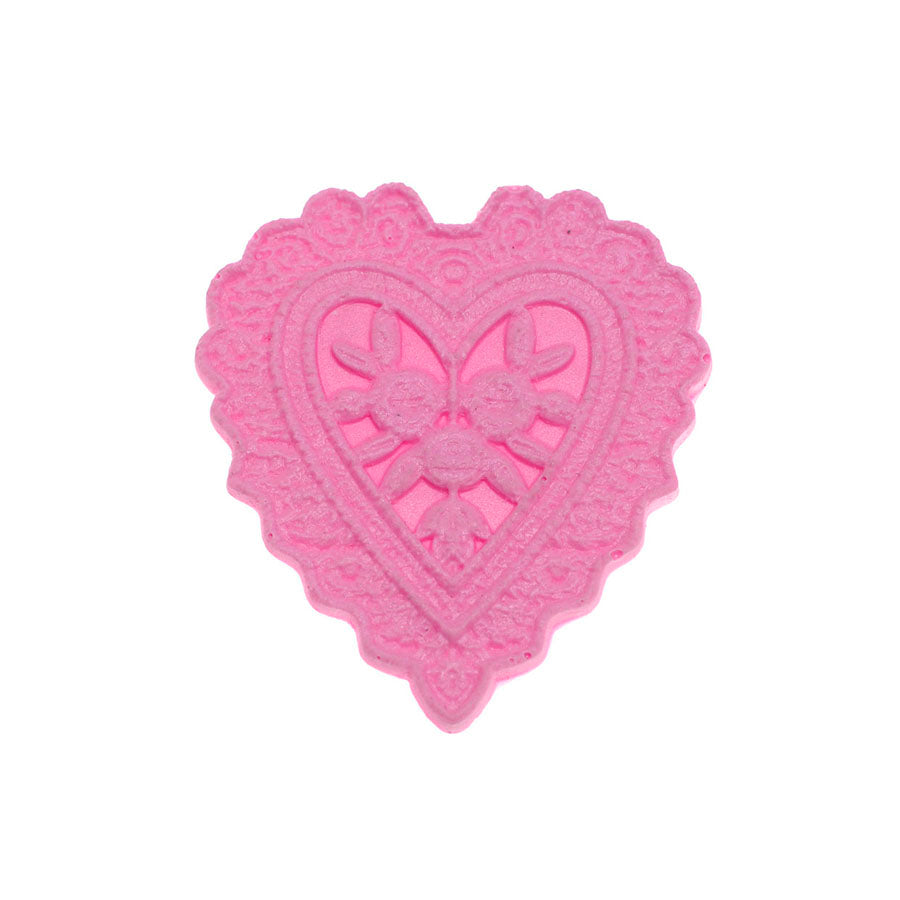 decorated heart silicone mold