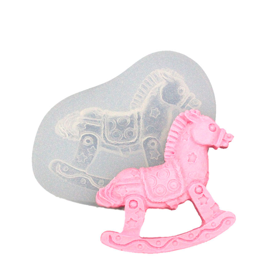 decorated rocking horse (m) silicone mold