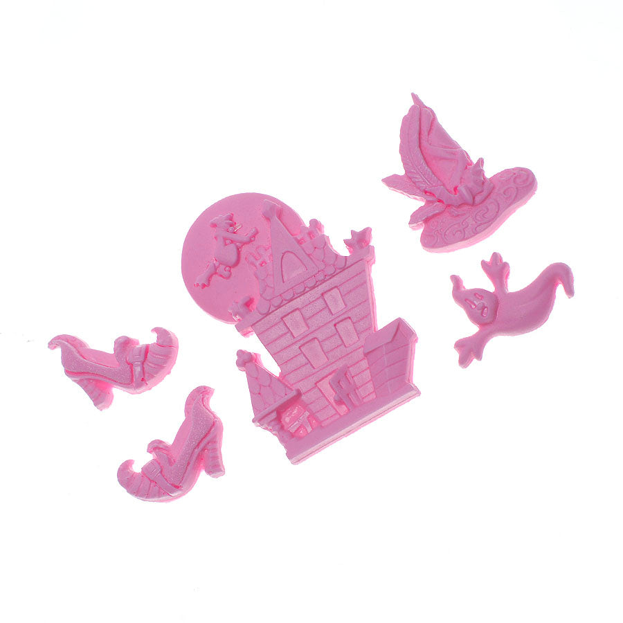 halloween castle - witch's shoe - hat silicone mold