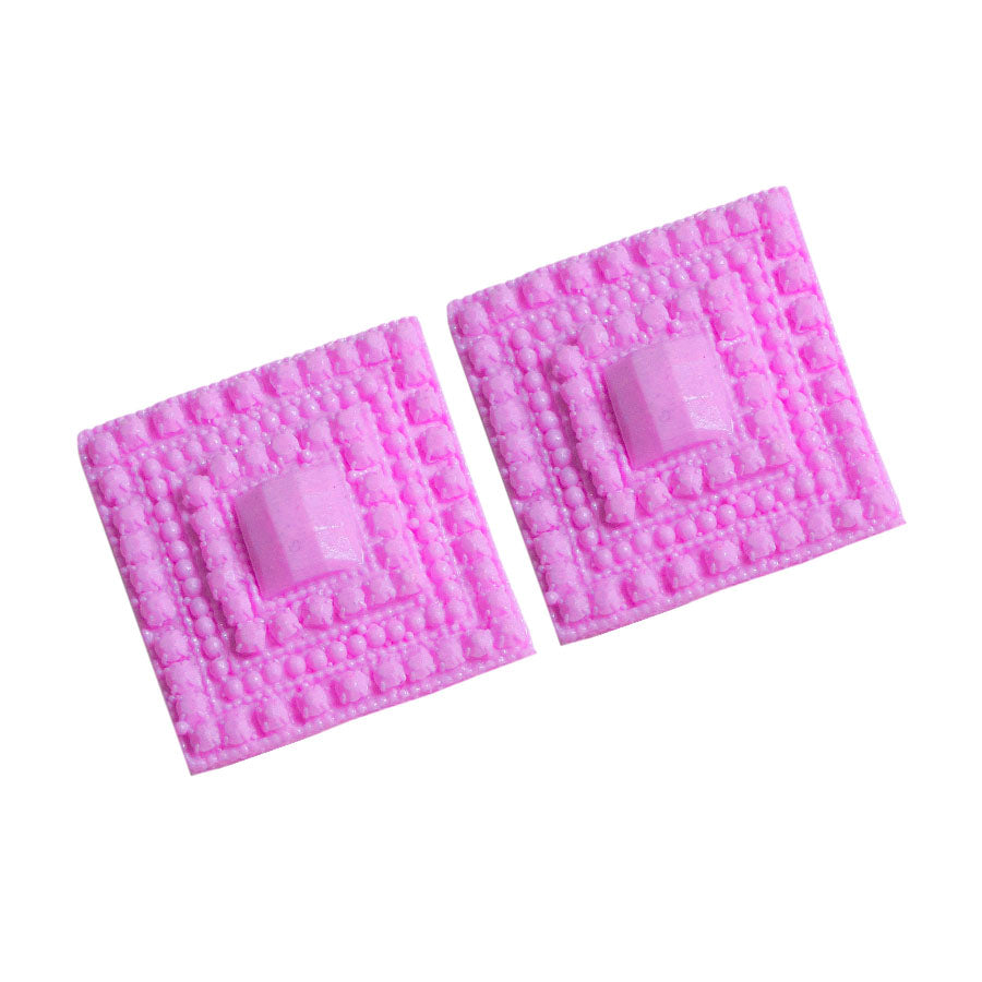 small square jewel brooch silicone mold