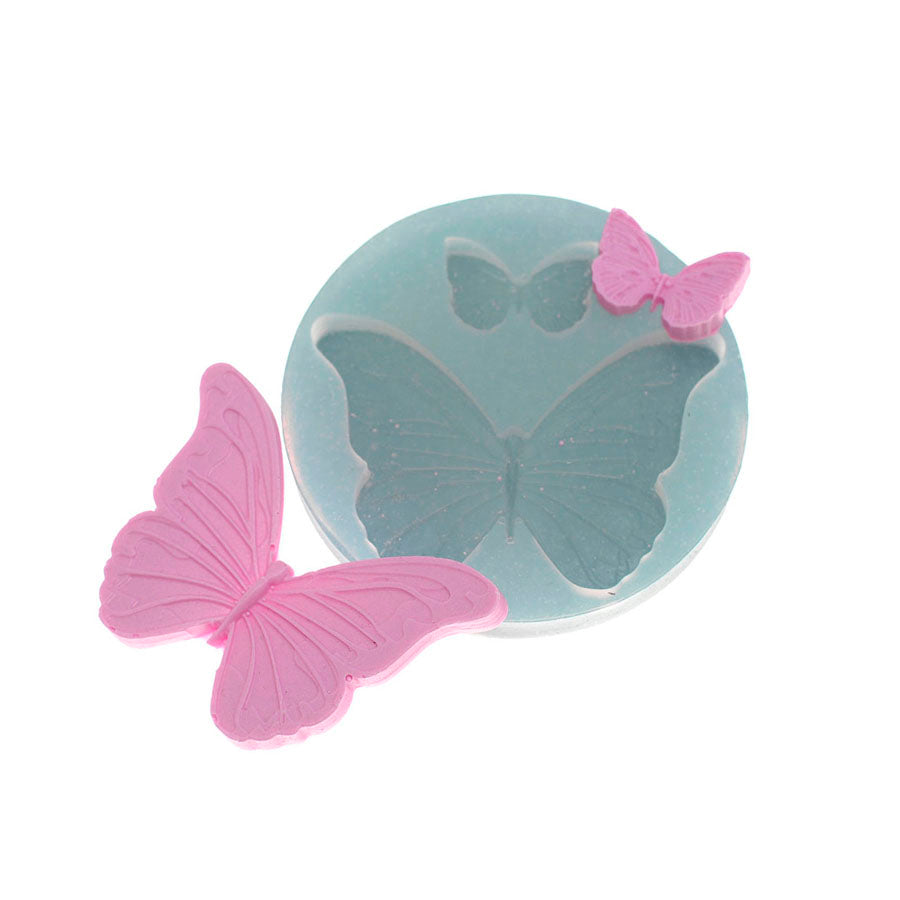 small and big butterflies silicone mold - fondant mold cake cupcake decoration chocolate baking mold