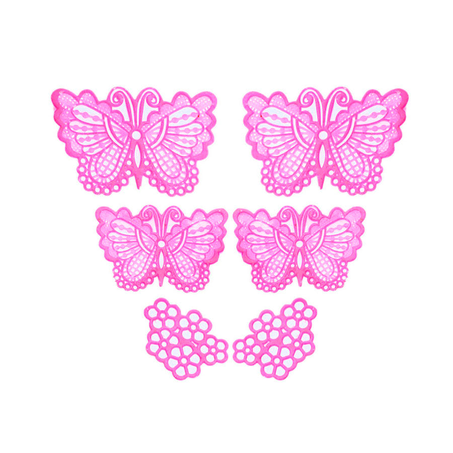butterfly lace set 6-cavity silicone mold