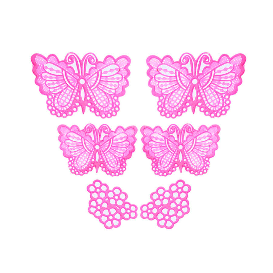 butterfly lace set 6-cavity silicone mold