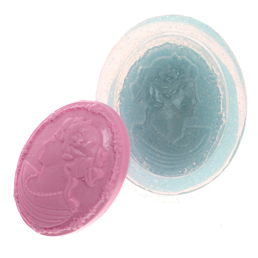 modern cameo brooch silicone mold
