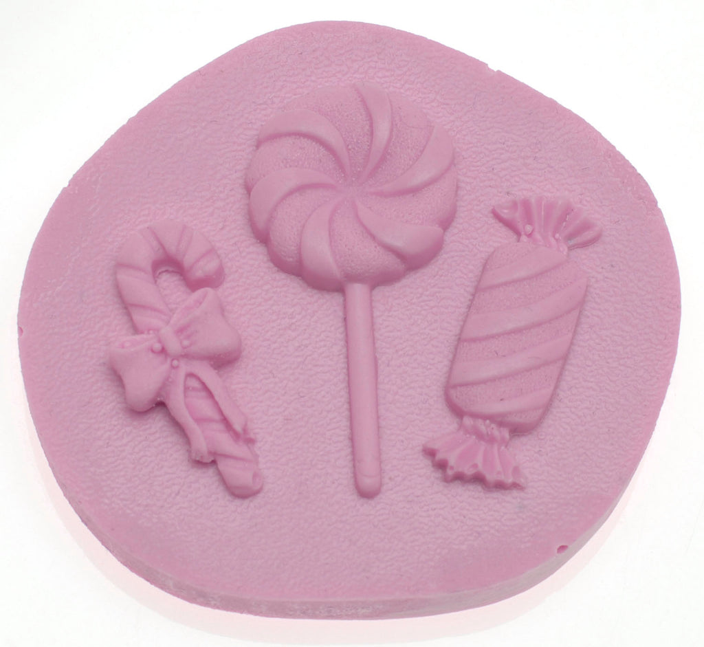 christmas candies set: candy cane lollipop silicone mold