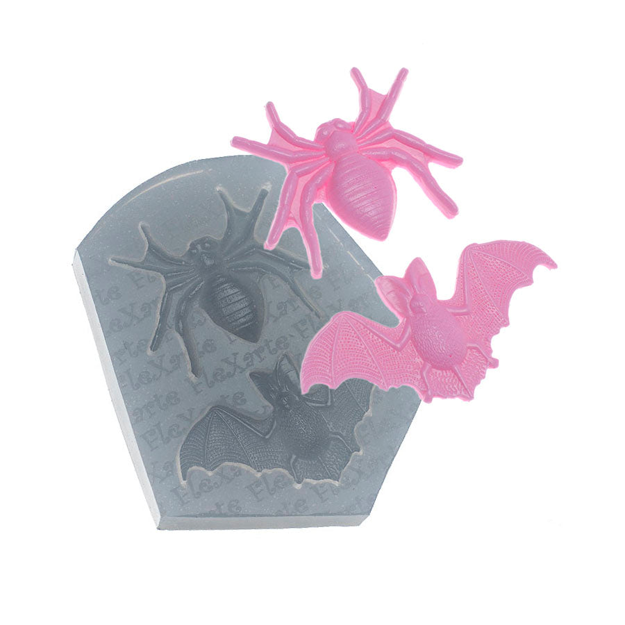 halloween bat + spider silicone mold