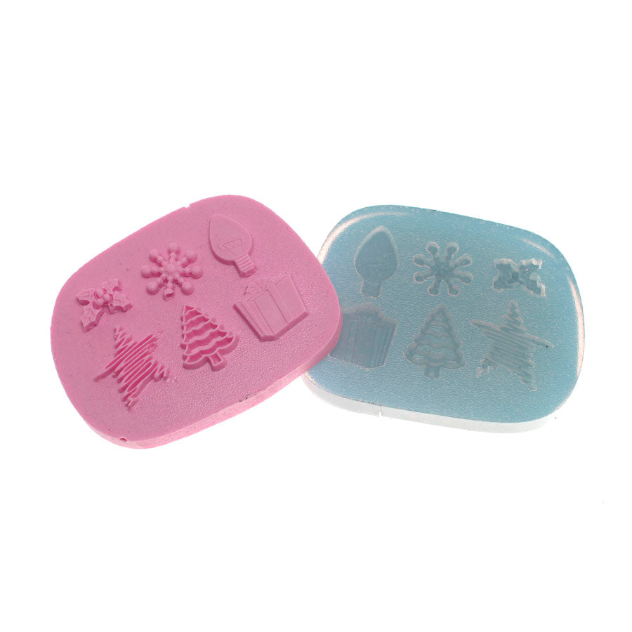 assorted christmas set 6-cavity silicone mold