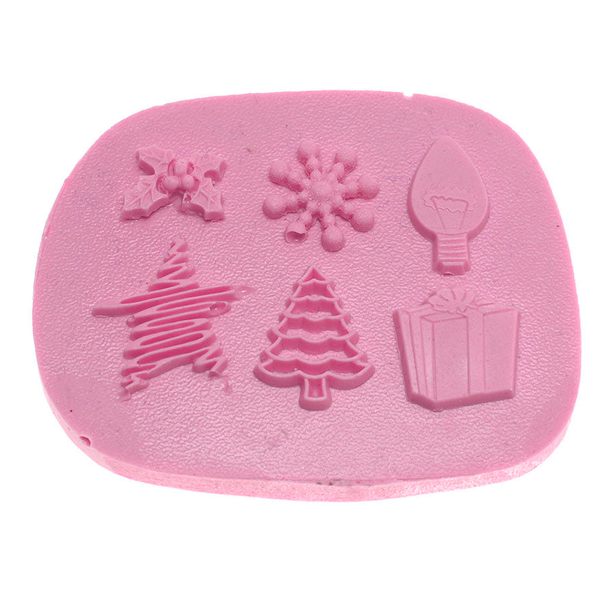 assorted christmas set 6-cavity silicone mold