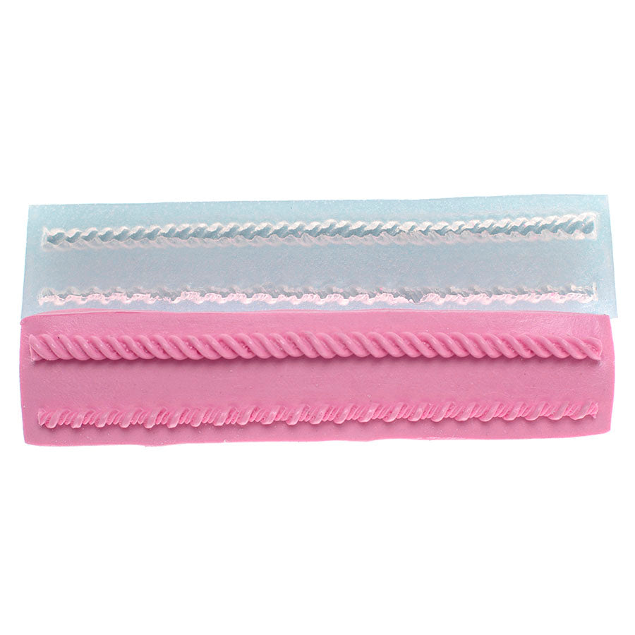 jewel cord cake border silicone mold 2 shapes - fondant border moud