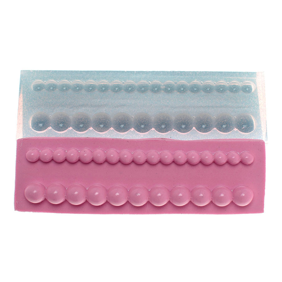 pearls bead cake border silicone mold rope jewelery ring - pearl  fondant border moud
